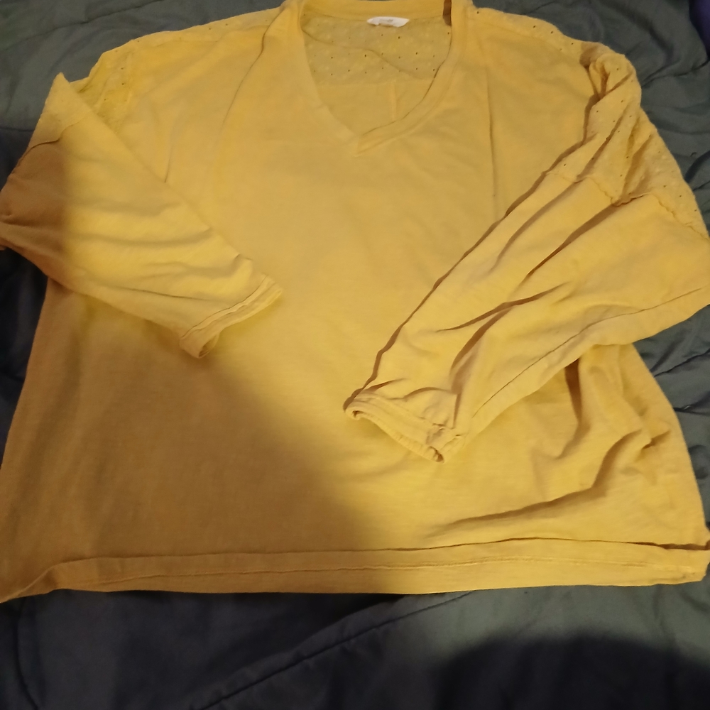 Yellow Long Sleeve Women's Top